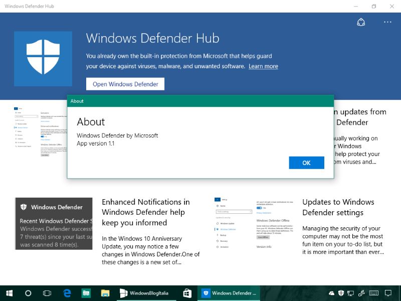 Скриншот Защитник Microsoft Windows 5