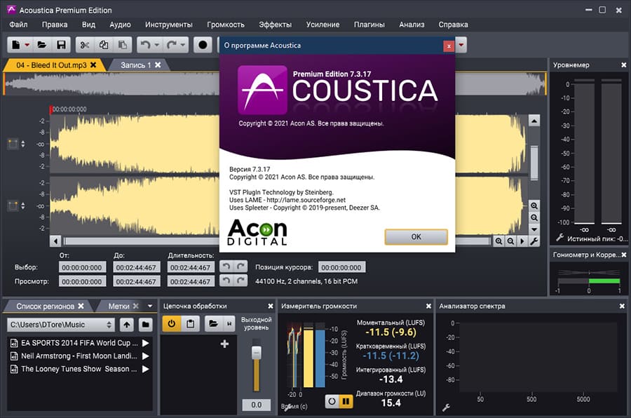 Скриншот Acoustica
