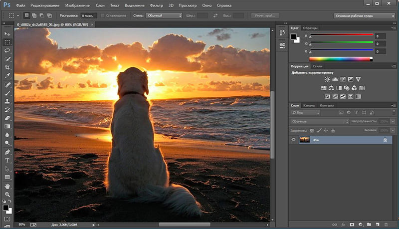 Скриншот Adobe Photoshop