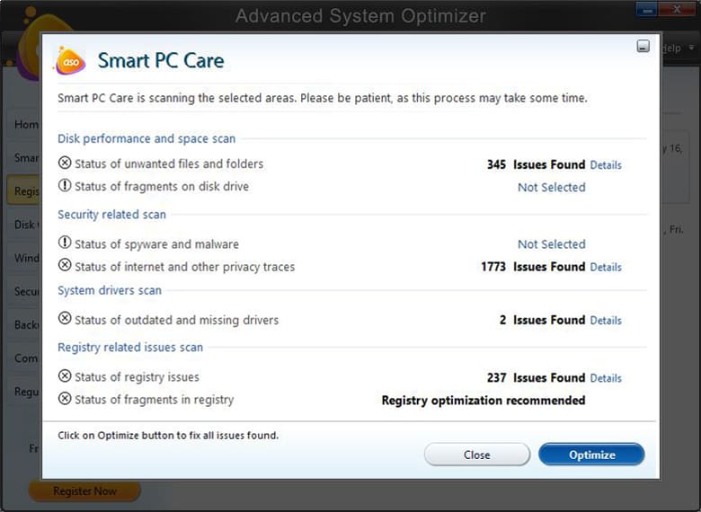 Скриншот Advanced System Optimizer