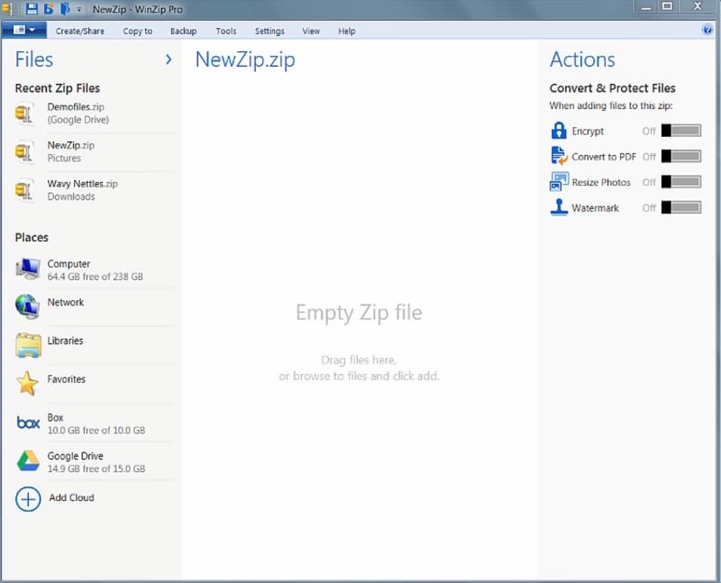 Скриншот WinZip 1