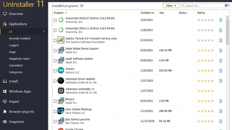 Ashampoo UnInstaller скриншот