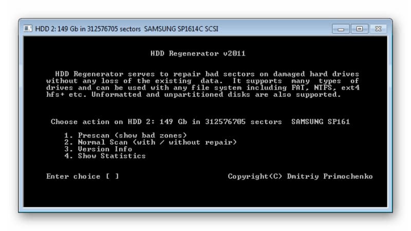 Скриншот HDD Regenerator