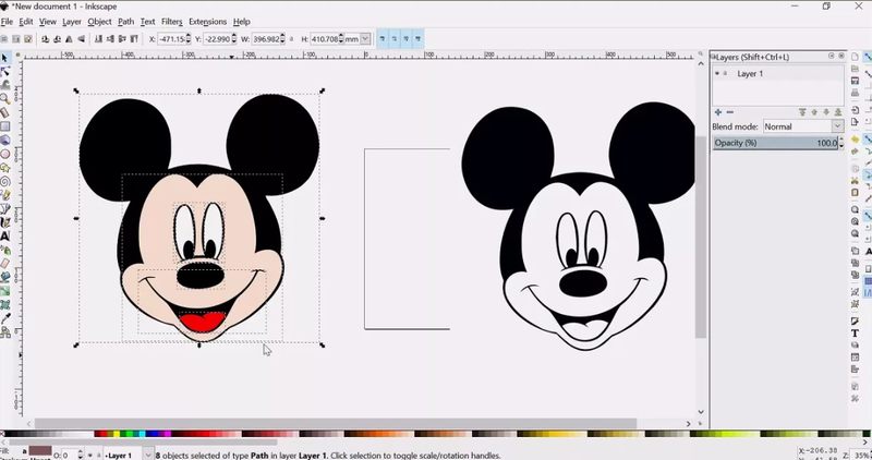 интерфейс Inkscape