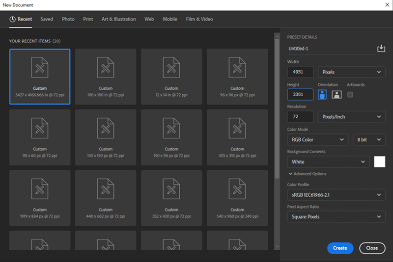 создание нового проекта