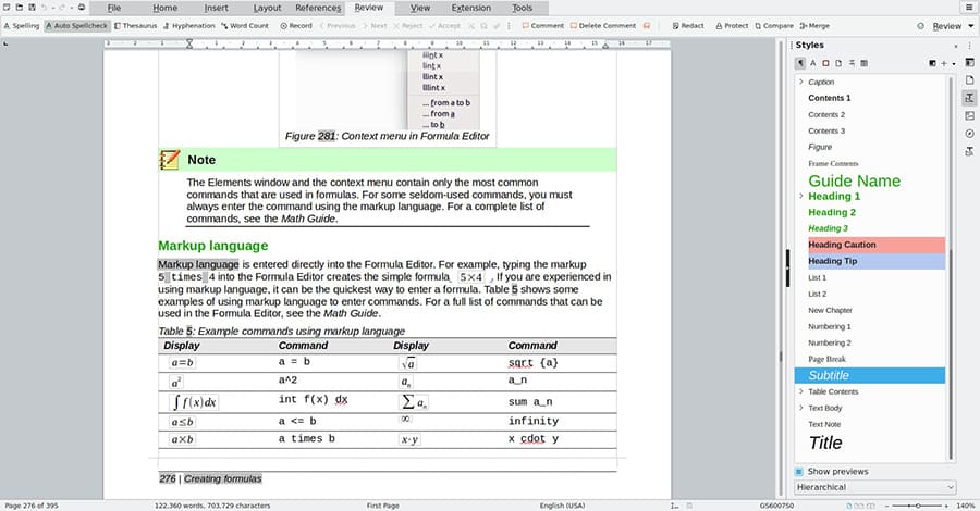 Скриншот LibreOffice
