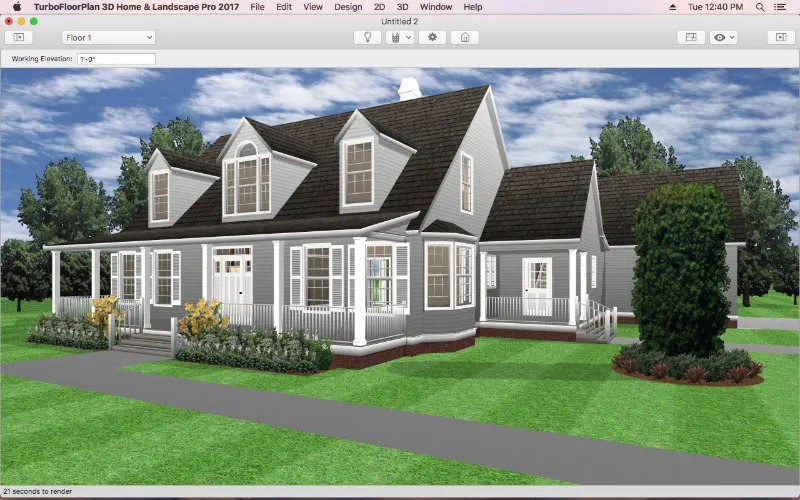 скриншот TurboFloorPlan 3D Home & Landscape Pro