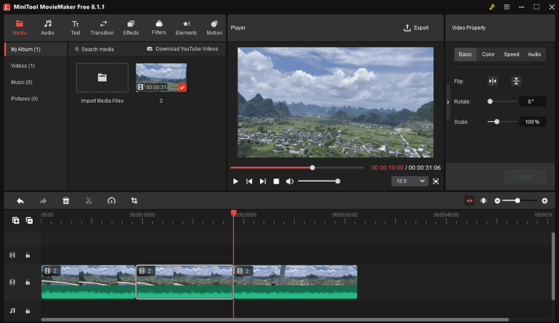 интерфейс MiniTool MovieMaker