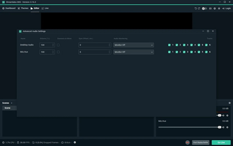 скриншот программы Streamlabs Desktop