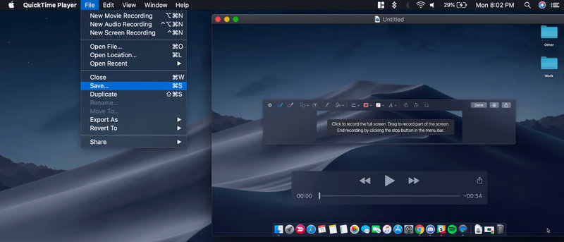 Скриншот программы QuickTime
