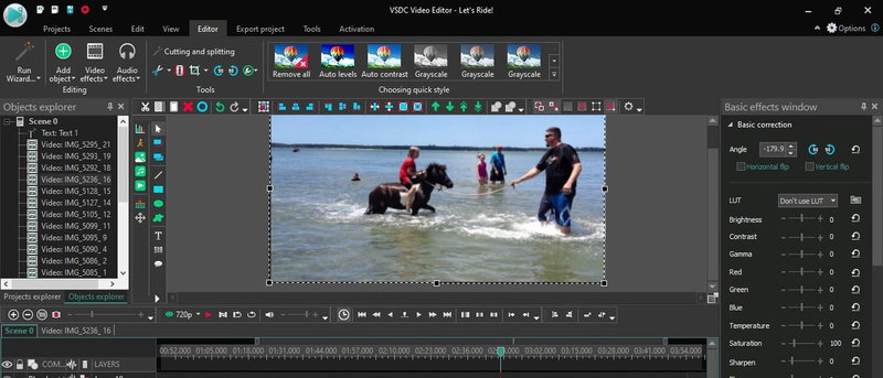  интерфейс VSDC Free Video Editor
