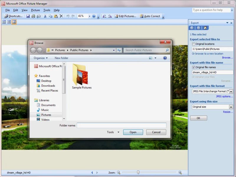функционал Microsoft Office Picture Manager