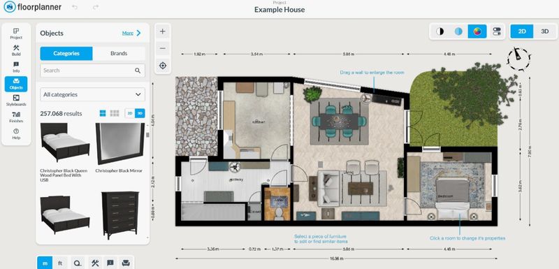 интерфейс Floorplanner