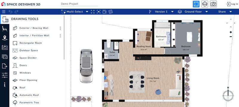 интерфейс Space Designer 3D