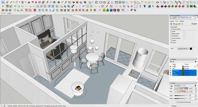 интерфейс SketchUp