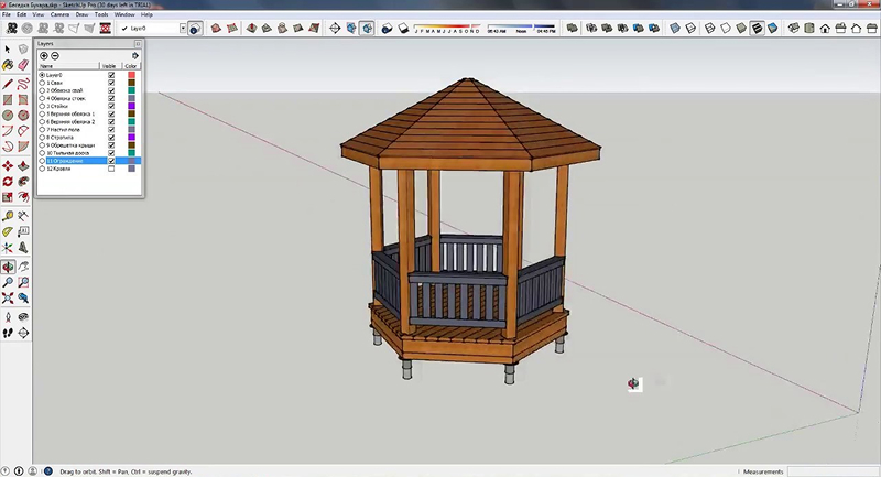Интерфейс SketchUp