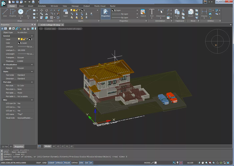 интерфейс nanoCAD