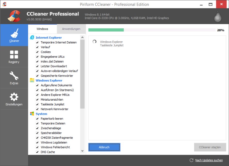 Скриншот CCleaner