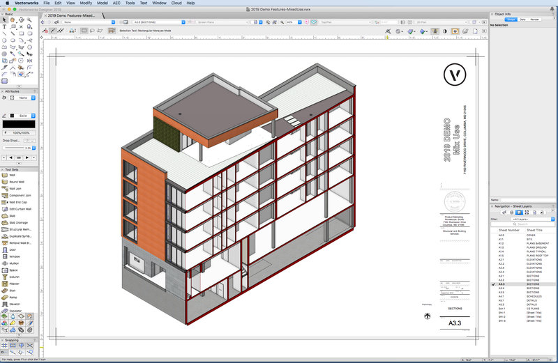 интерфейс Vectorworks Architect