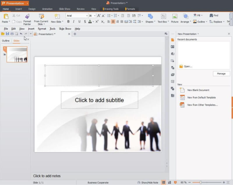 Скриншот программы для создания презентаций