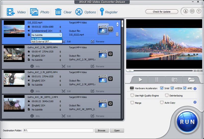 Скриншот Winx Video Converter 1