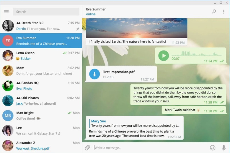 Скриншот Telegram