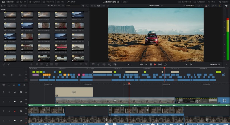 Скриншот DaVinci Resolve
