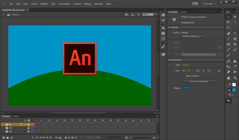 Скриншот Adobe Animate