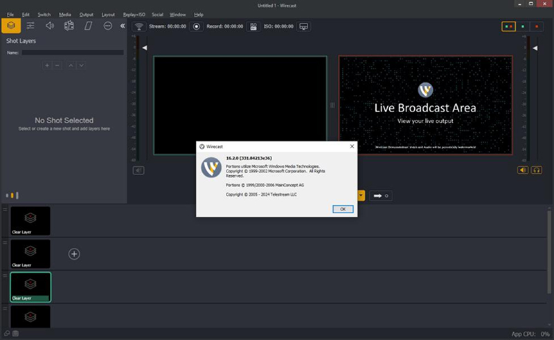 скриншот программы Wirecast