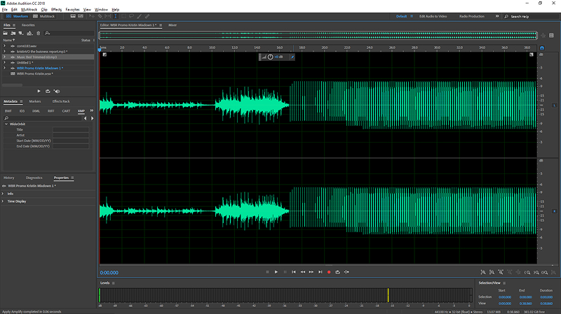 интерфейс Adobe Audition