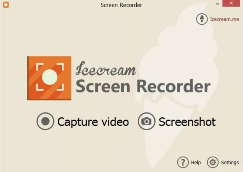 интерфейс программы Icecream Screen Recorder