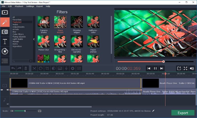 Скриншот Movavi Video Editor 5