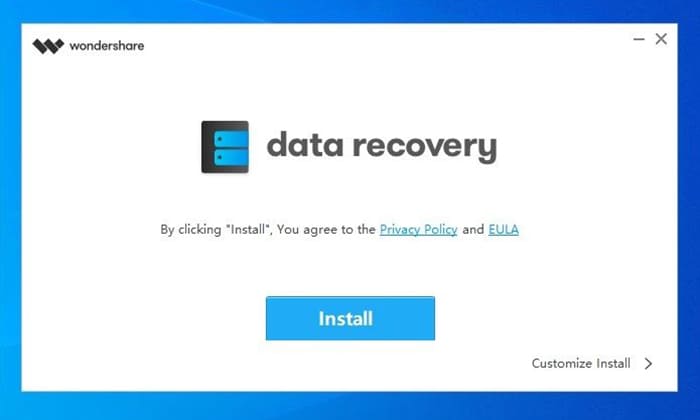 Скриншот Wondershare Data Recovery